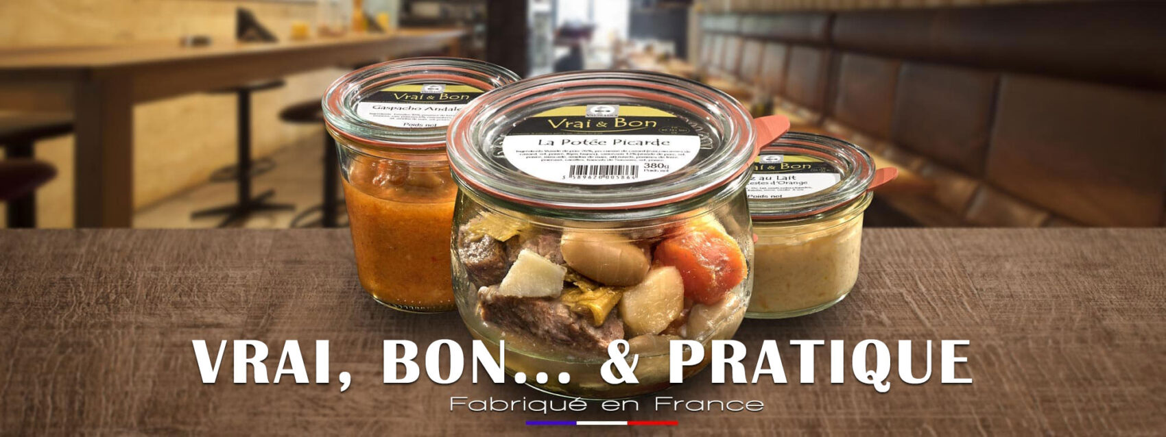 Toute une gamme de repas individuels en bocaux